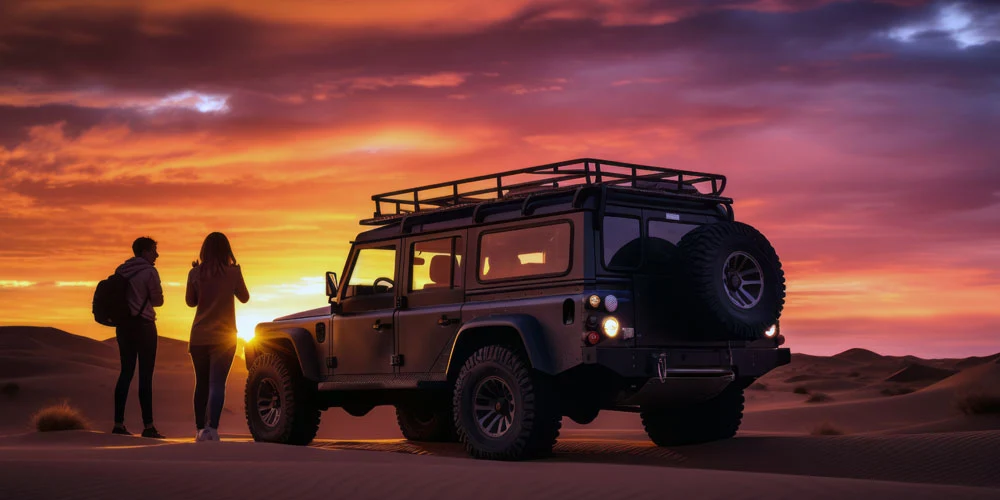 evening desert safari banner
